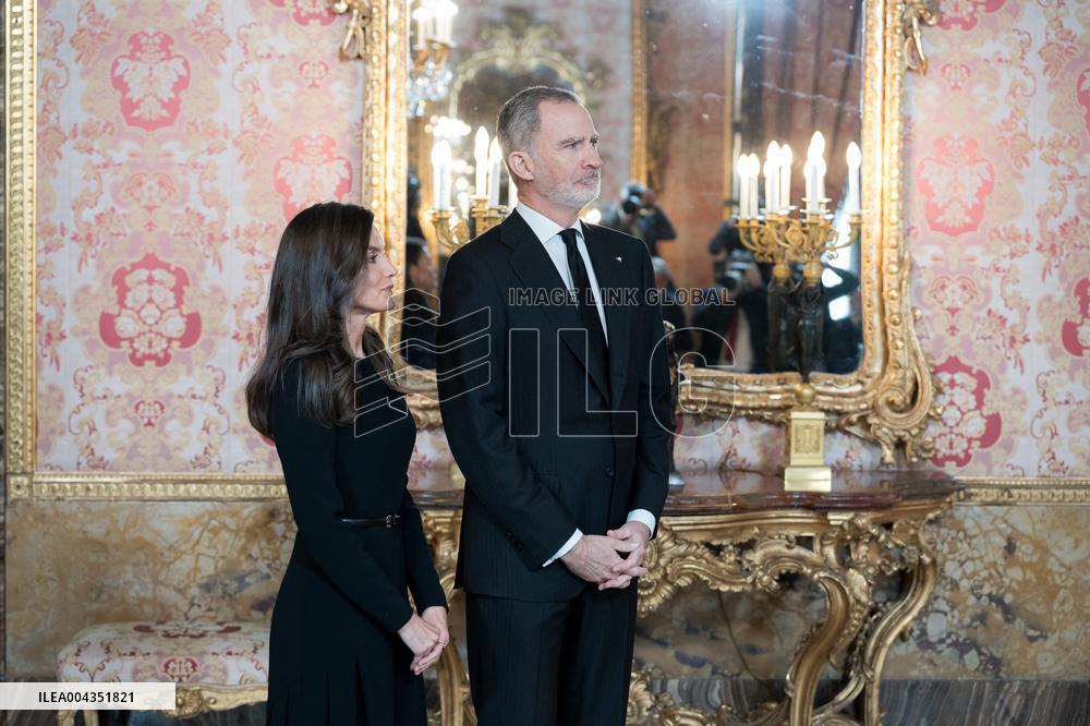 Royal At The Lunch Ceremony for Miguel De Cervantes Awards - Madrid
