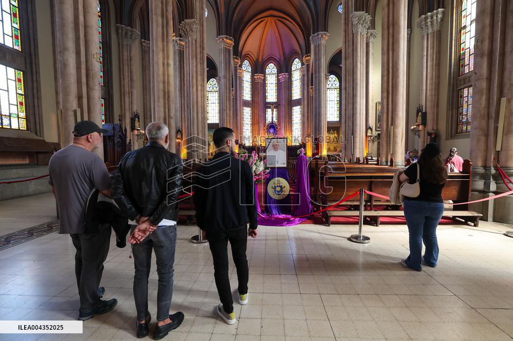 Memorial Events For Pope Francis At Church of Saint Anthony of Padua - Istanbul
