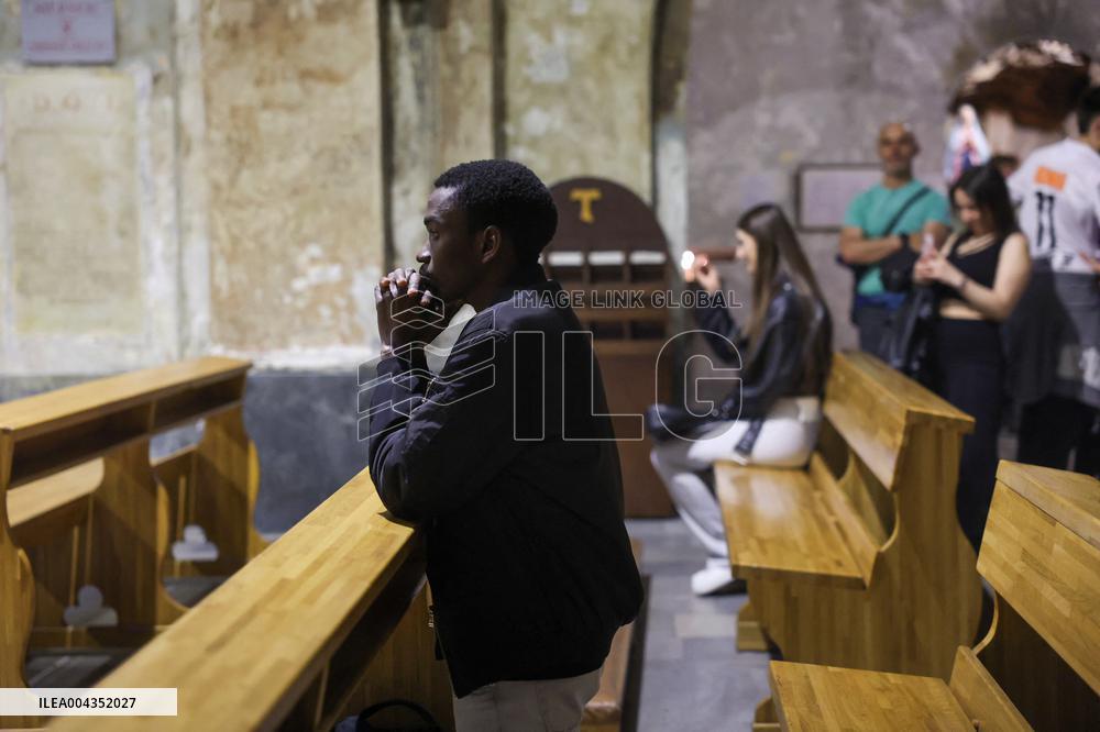 Memorial Events For Pope Francis At Church of St Mary Draperis - Istanbul