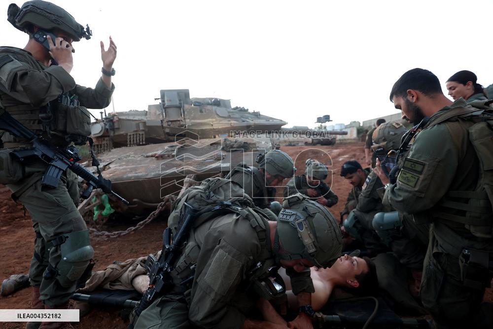 Rescue drill near Israeli city of Kiryat Shmona