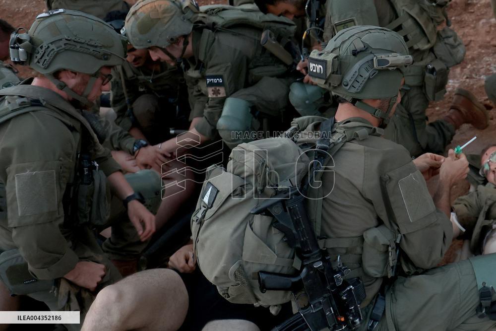 Rescue drill near Israeli city of Kiryat Shmona