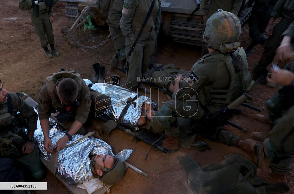 Rescue drill near Israeli city of Kiryat Shmona