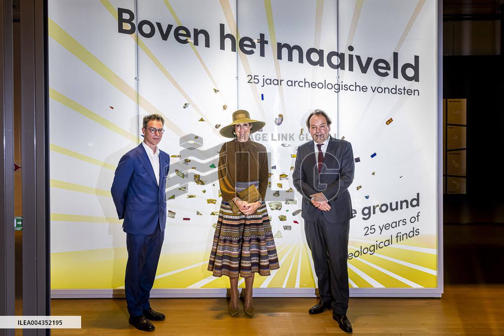 Queen Maxima at Exhibition on 25 Years of Archaeology - Leiden