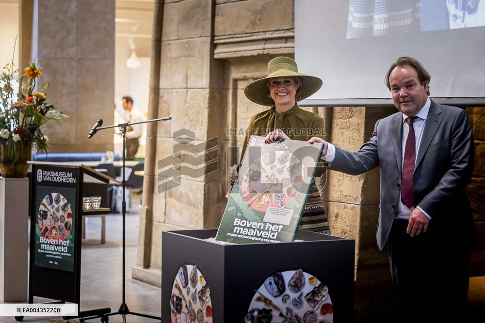 Queen Maxima at Exhibition on 25 Years of Archaeology - Leiden