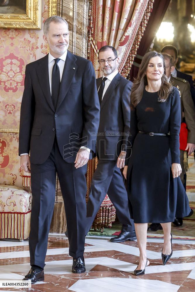 Royal At The Lunch Ceremony for Miguel De Cervantes Awards - Madri