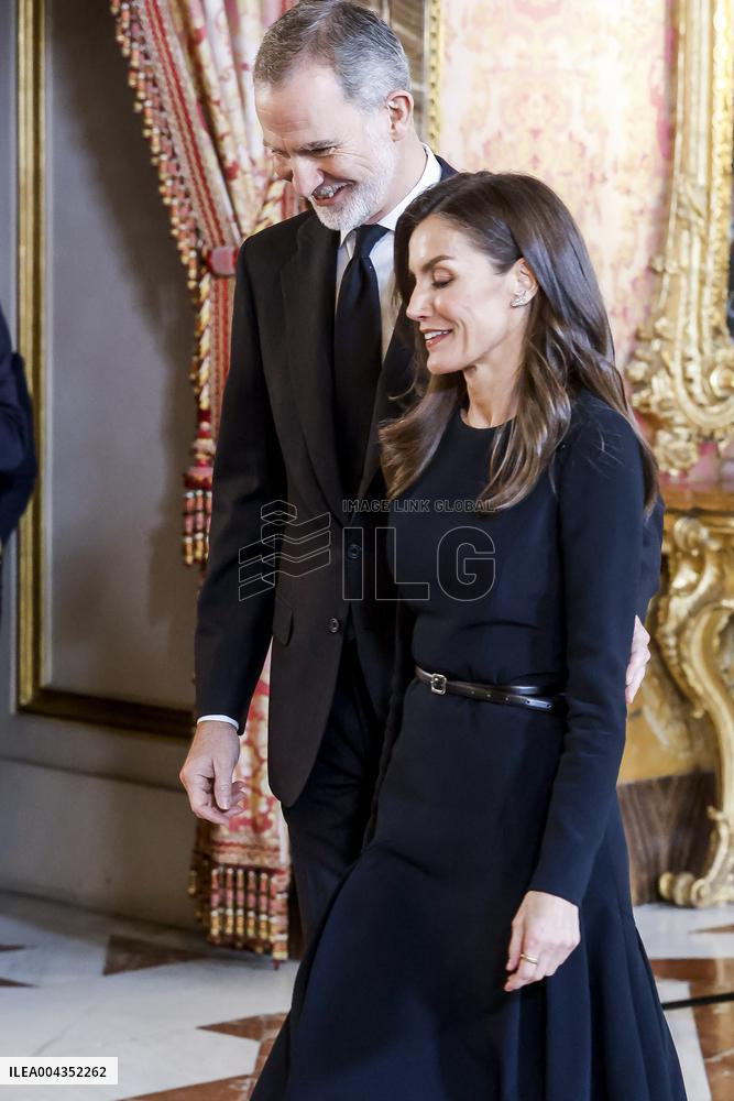 Royal At The Lunch Ceremony for Miguel De Cervantes Awards - Madri
