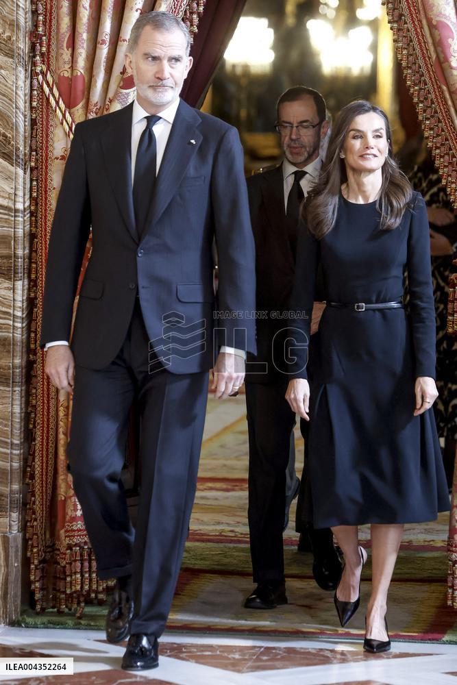 Royal At The Lunch Ceremony for Miguel De Cervantes Awards - Madri