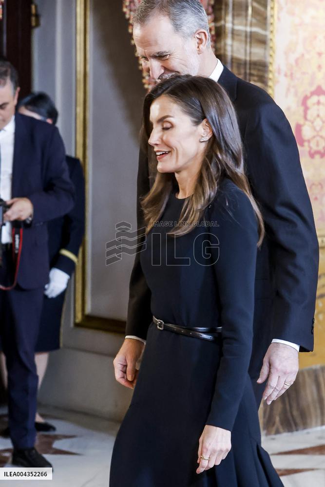 Royal At The Lunch Ceremony for Miguel De Cervantes Awards - Madri