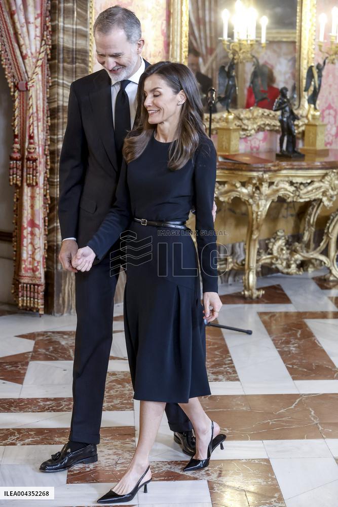 Royal At The Lunch Ceremony for Miguel De Cervantes Awards - Madri