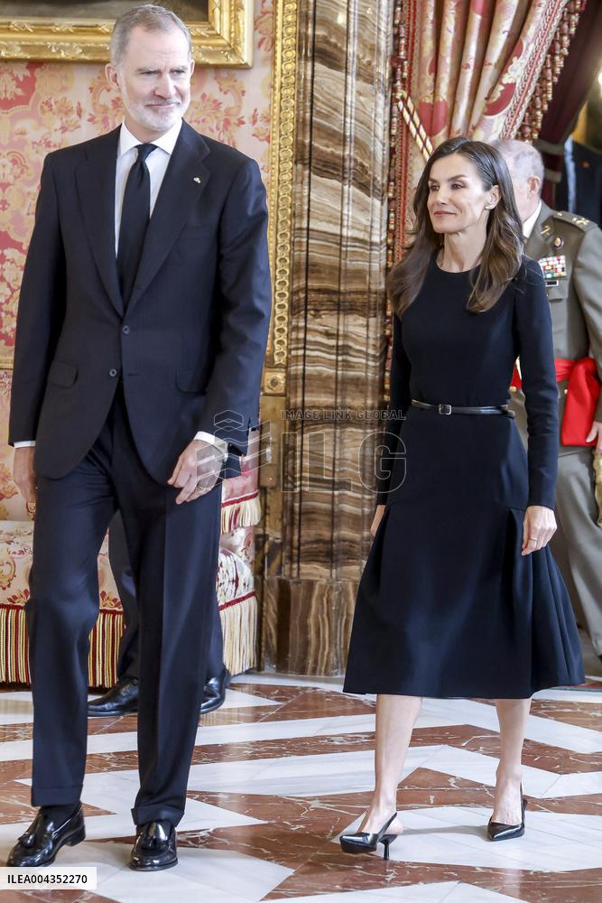 Royal At The Lunch Ceremony for Miguel De Cervantes Awards - Madri