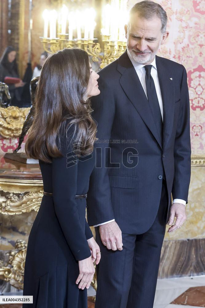 Royal At The Lunch Ceremony for Miguel De Cervantes Awards - Madri