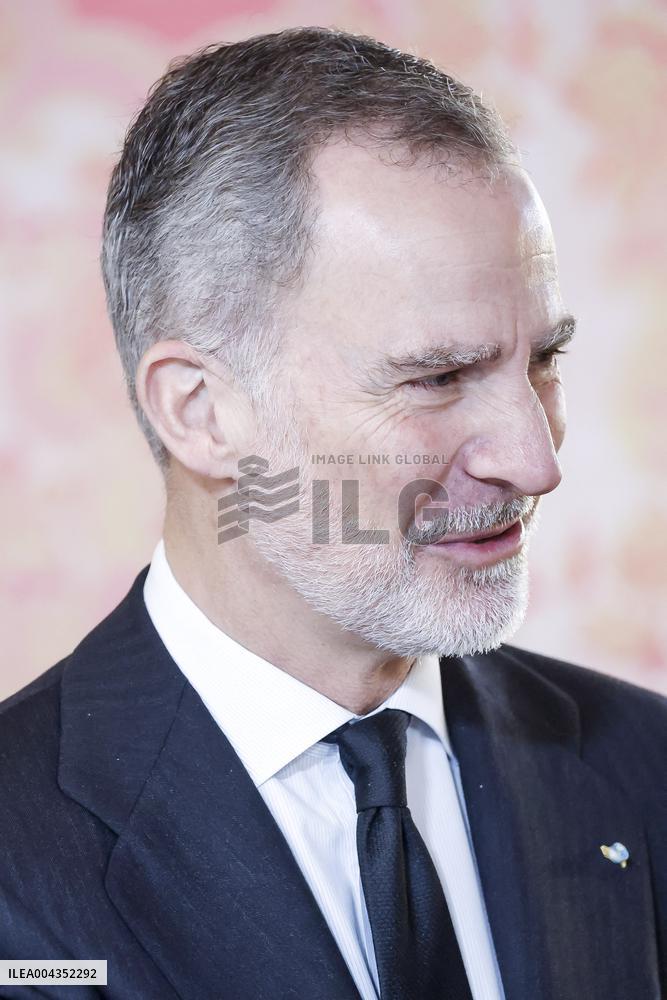 Royal At The Lunch Ceremony for Miguel De Cervantes Awards - Madri