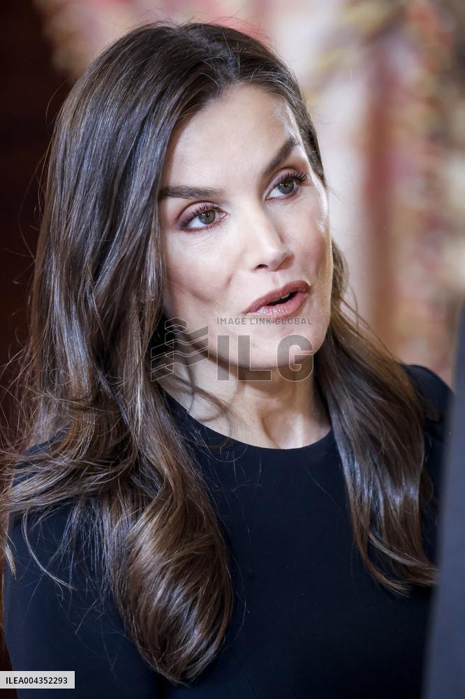 Royal At The Lunch Ceremony for Miguel De Cervantes Awards - Madri