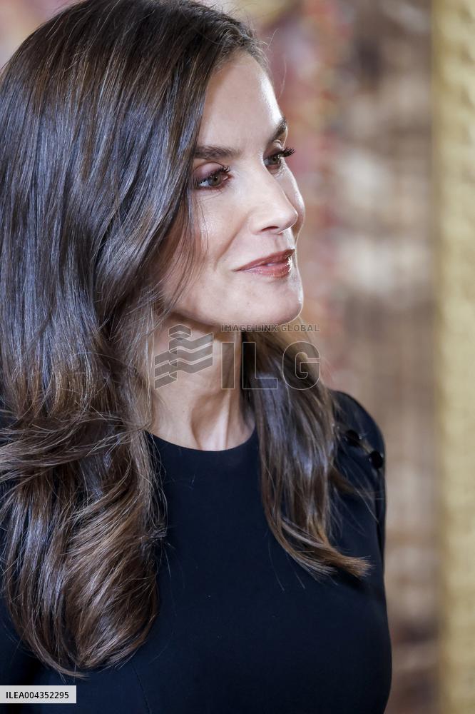 Royal At The Lunch Ceremony for Miguel De Cervantes Awards - Madri