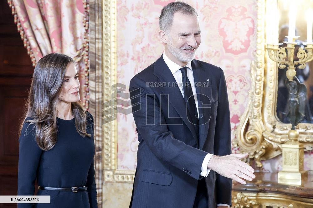 Royal At The Lunch Ceremony for Miguel De Cervantes Awards - Madri