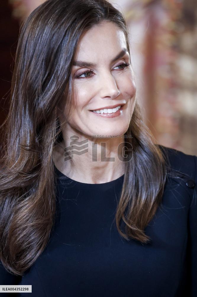 Royal At The Lunch Ceremony for Miguel De Cervantes Awards - Madri