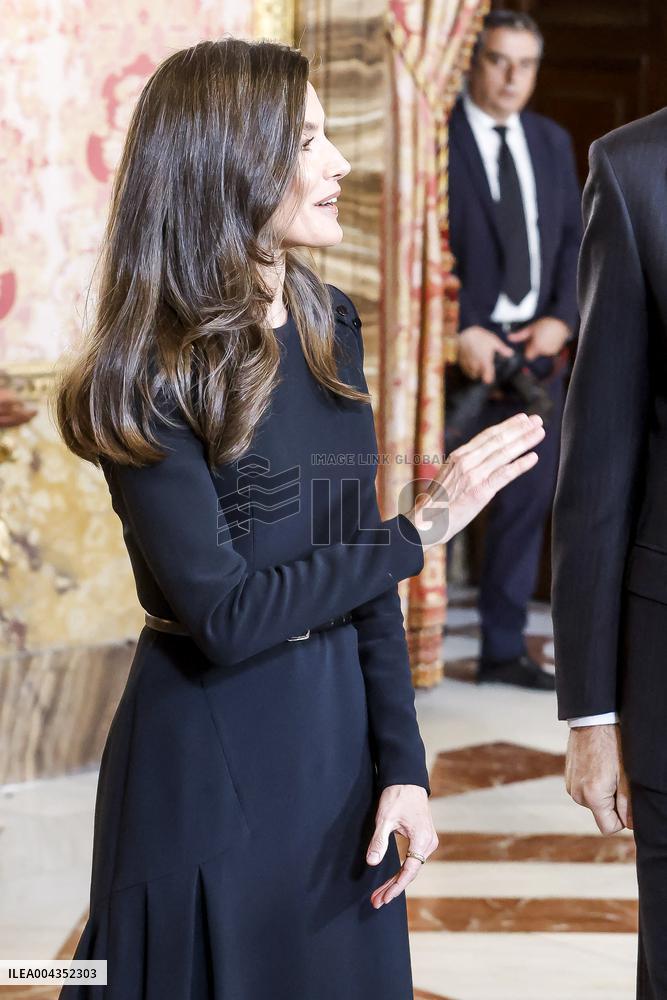 Royal At The Lunch Ceremony for Miguel De Cervantes Awards - Madri