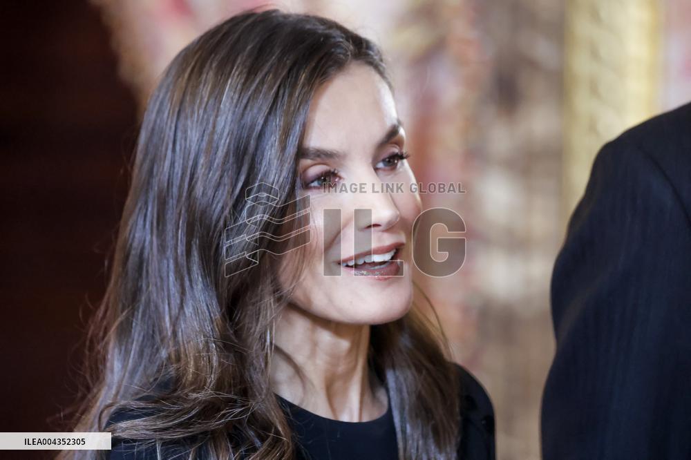Royal At The Lunch Ceremony for Miguel De Cervantes Awards - Madri