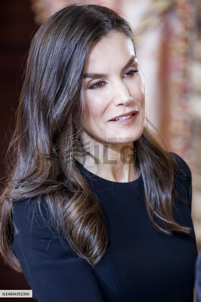 Royal At The Lunch Ceremony for Miguel De Cervantes Awards - Madri