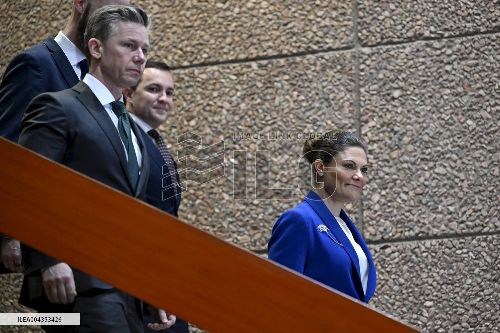 Ruotsin kruununprinsessa Victoria vierailee Suomessa vielä tänään