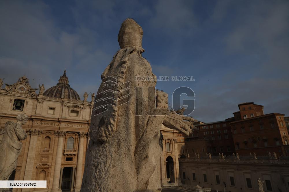 Transfer of the coffin of Roman Pontiff Francis to the vatican Basilica