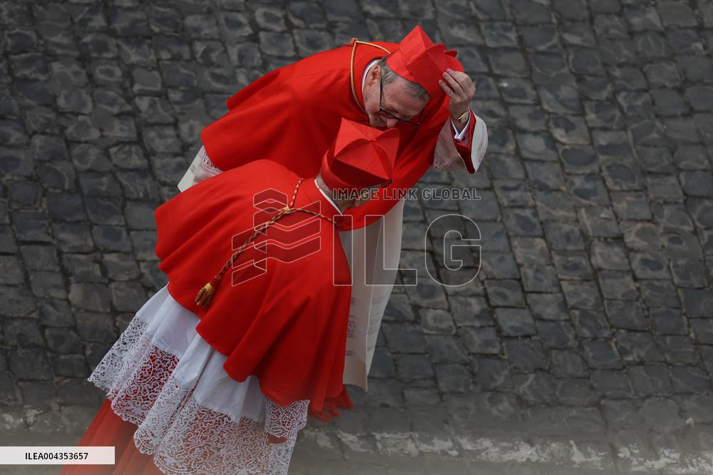 Morte di Papa Francesco -  Trasferimento del feretro di Papa  Francesco nella Basilica Vaticana