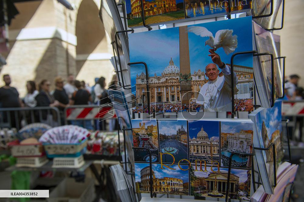 Faithful Attend a Rosary Prayer - Vatican