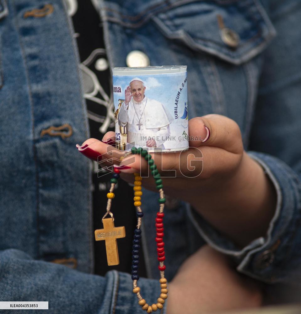 Faithful Attend a Rosary Prayer - Vatican