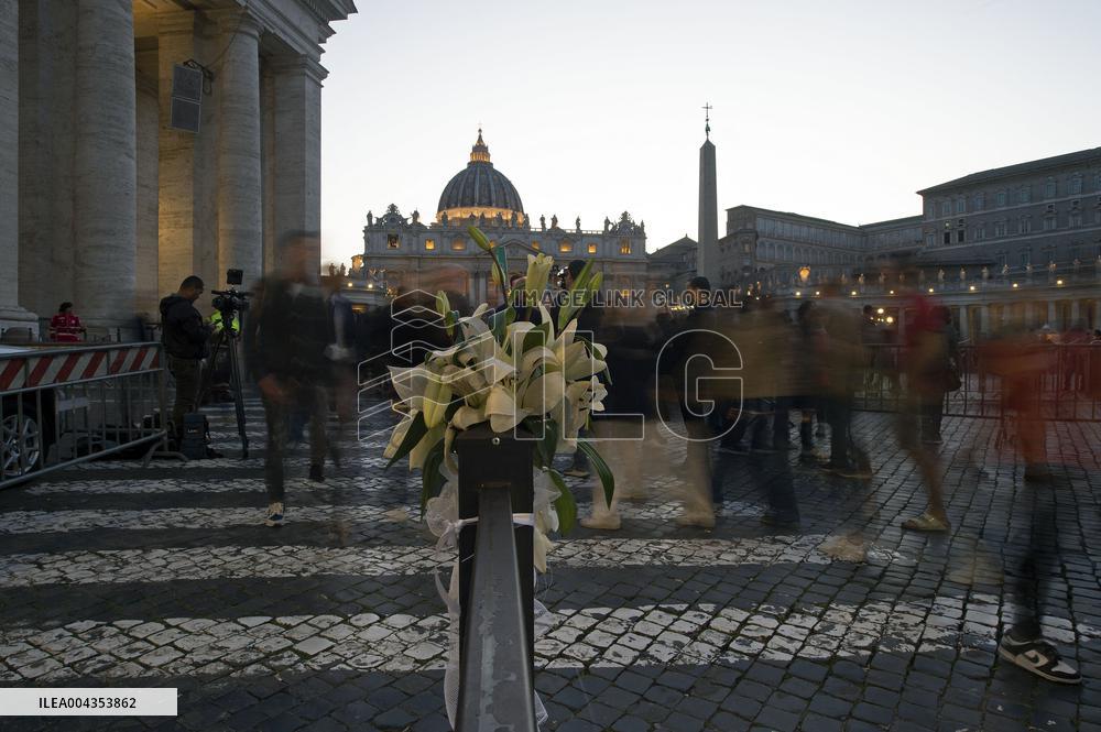 Faithful Attend a Rosary Prayer - Vatican