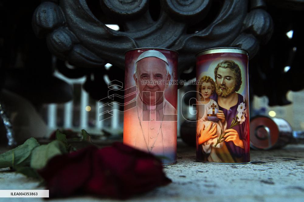 Faithful Attend a Rosary Prayer - Vatican