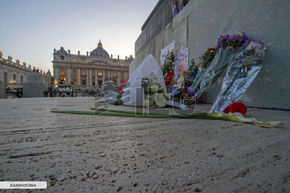 Faithful Attend a Rosary Prayer - Vatican