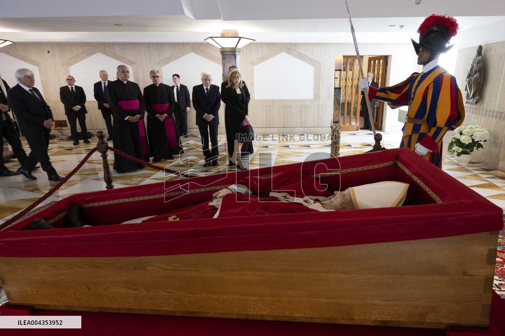 President Sergio Mattarella Pays Respects To Late Pope Francis - Vatican
