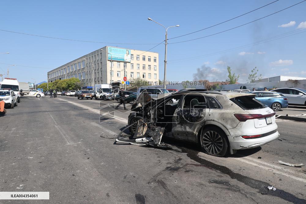 Aftermath of Shahed attack on Kharkiv