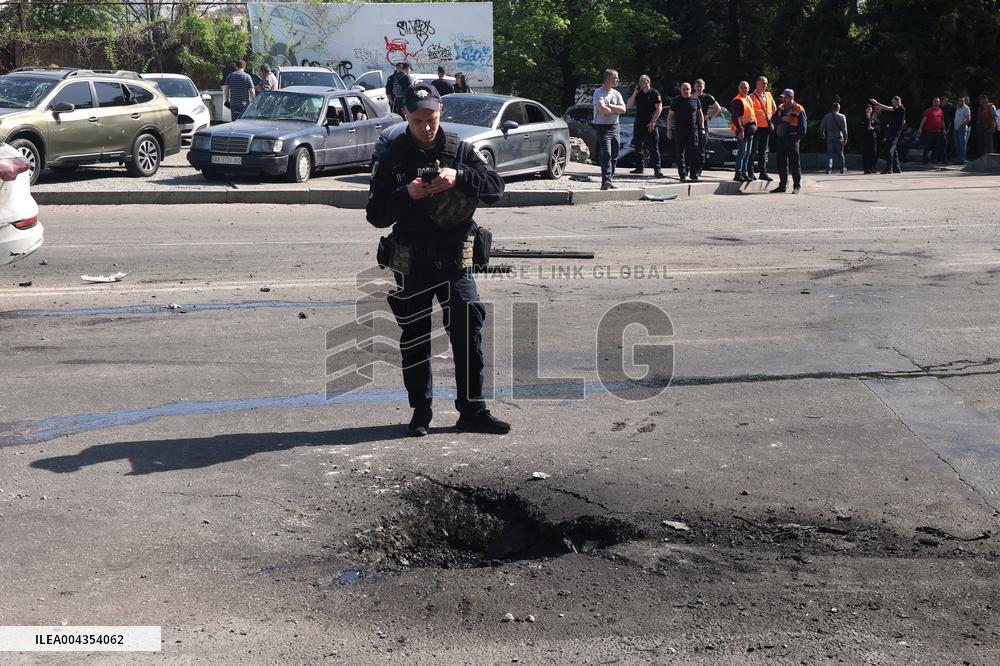 Aftermath of Shahed attack on Kharkiv