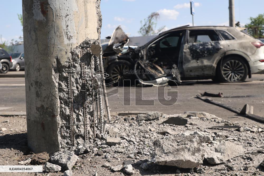 Aftermath of Shahed attack on Kharkiv