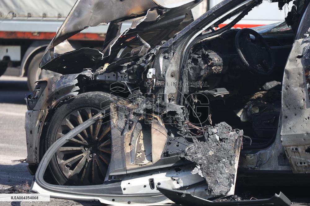 Aftermath of Shahed attack on Kharkiv