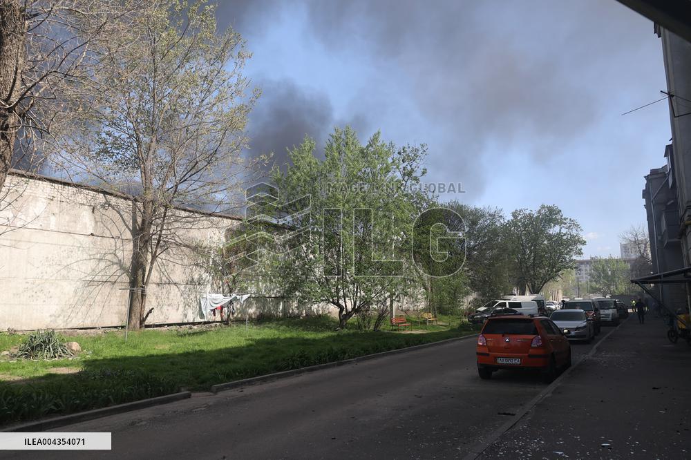 Aftermath of Shahed attack on Kharkiv