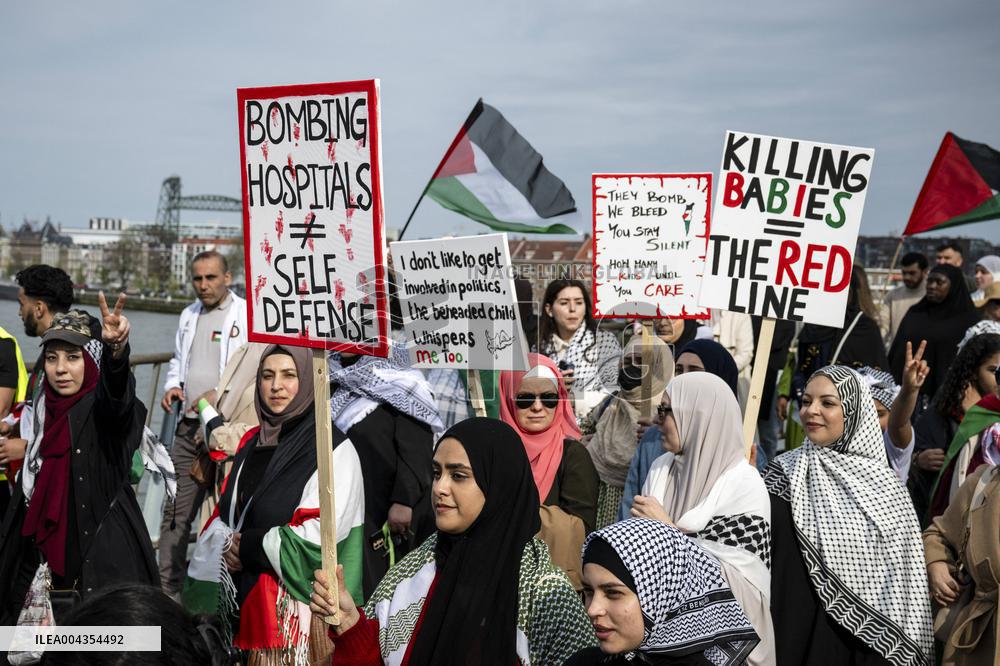 March for Palestine in Rotterdam