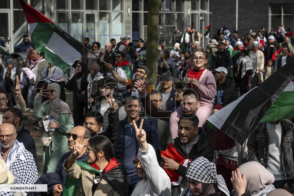 March for Palestine in Rotterdam