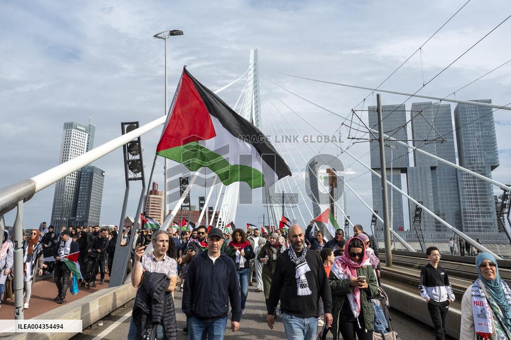 March for Palestine in Rotterdam