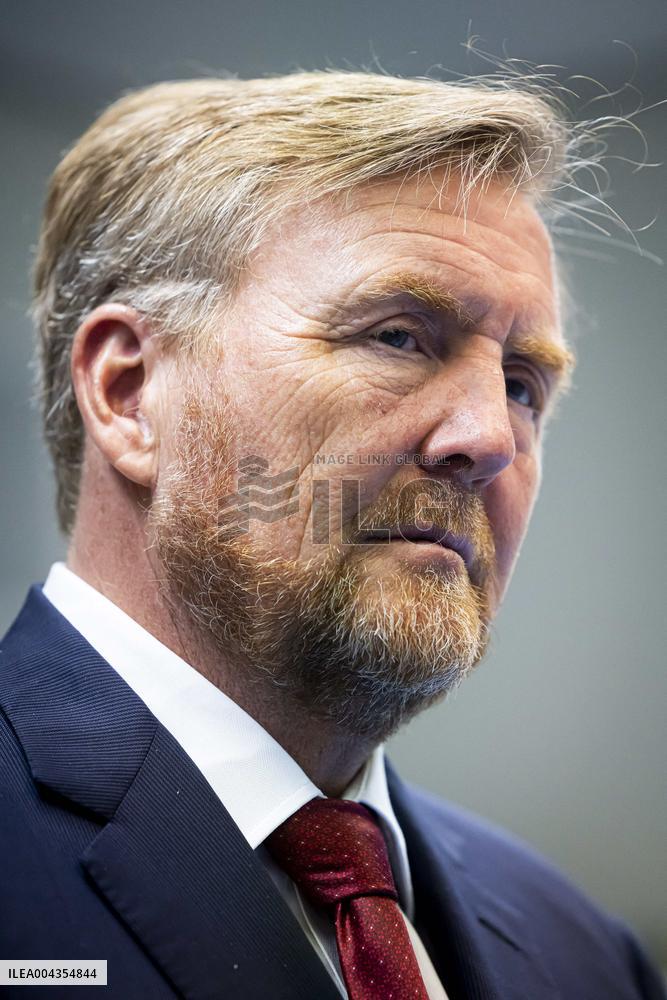 King Willem Alexander visits Beverwijk Burns Center - Netherlands