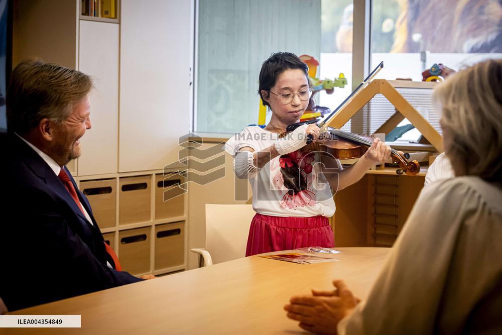King Willem Alexander visits Beverwijk Burns Center - Netherlands