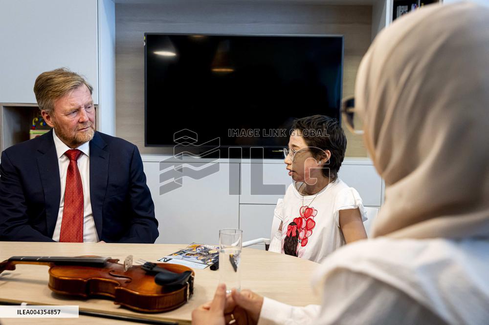 King Willem Alexander visits Beverwijk Burns Center - Netherlands