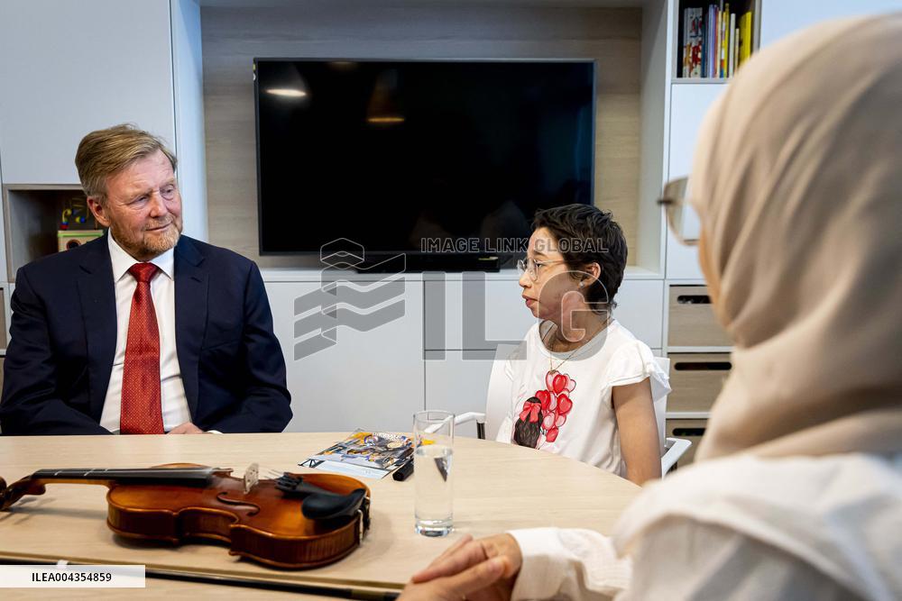 King Willem Alexander visits Beverwijk Burns Center - Netherlands