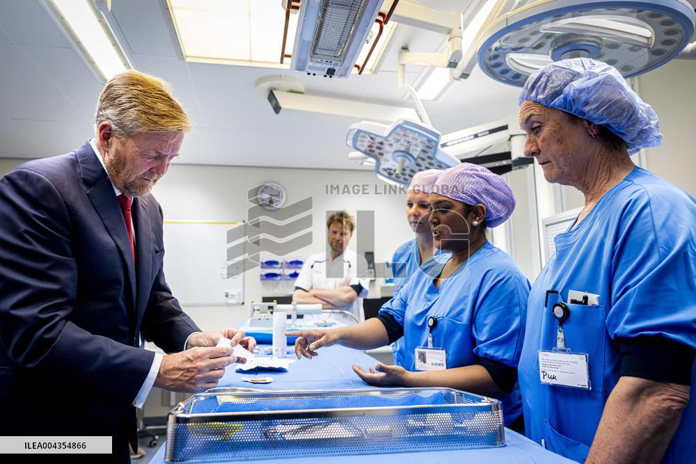King Willem Alexander visits Beverwijk Burns Center - Netherlands