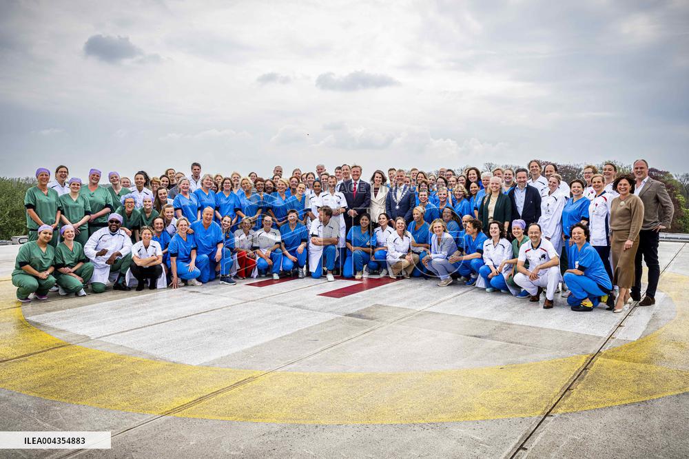 King Willem Alexander visits Beverwijk Burns Center - Netherlands