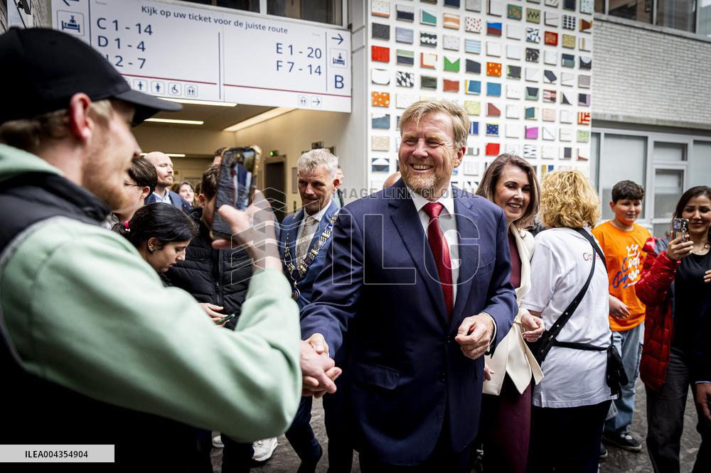 King Willem Alexander visits Beverwijk Burns Center - Netherlands