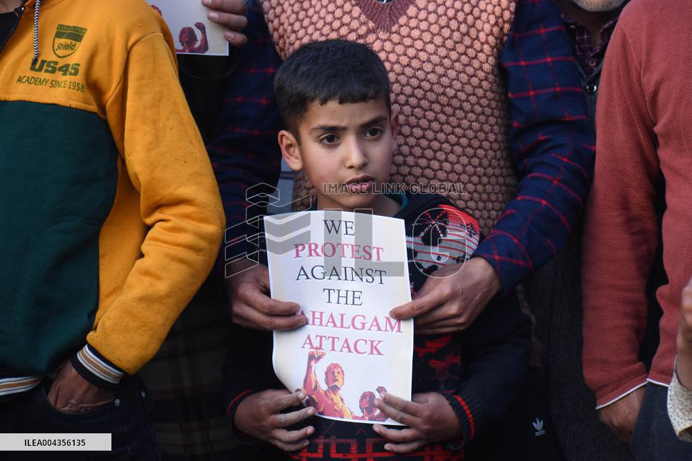 Protest After Pahalgam Massacre Where Least 26 Killed - India