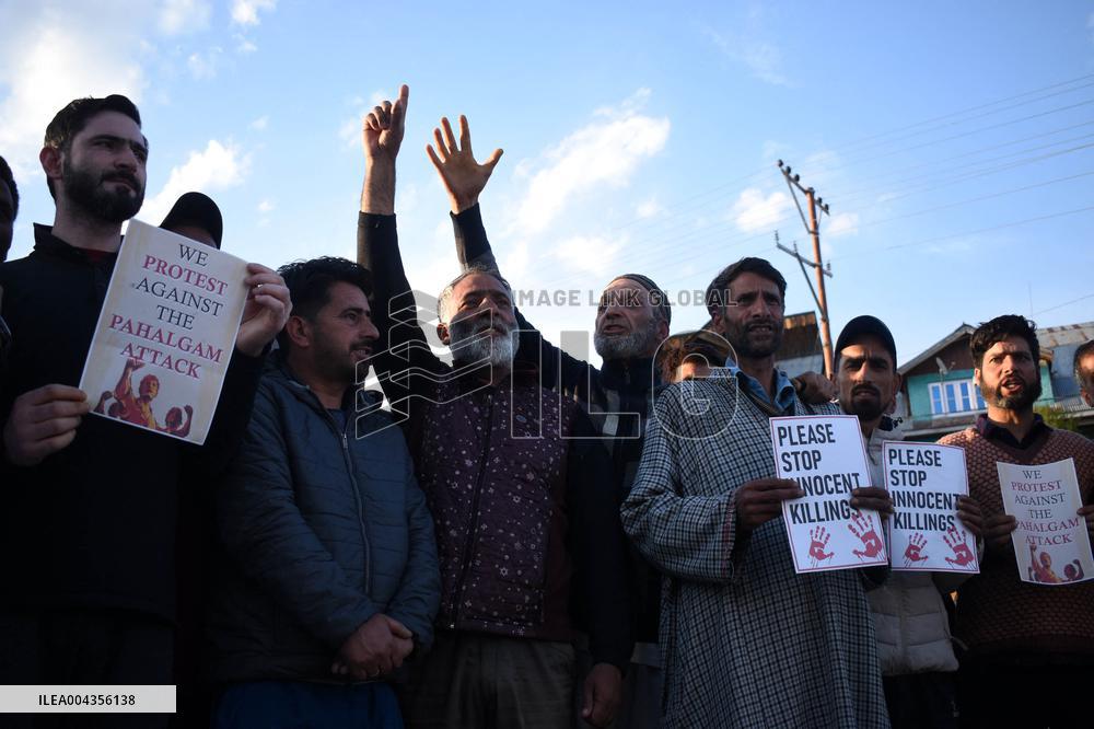 Protest After Pahalgam Massacre Where Least 26 Killed - India