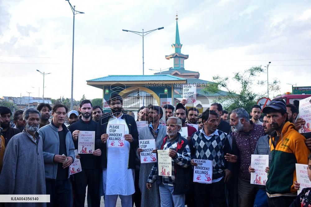Protest After Pahalgam Massacre Where Least 26 Killed - India